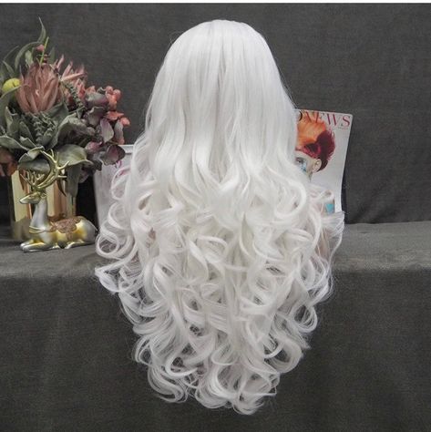 Snow White Hair, Wave Lace Front Wig, White Hair Color, Ombre Highlights, Wig Stand, Curly Lace Front Wigs, Abdominal Pain, Anime Hair, Swiss Lace