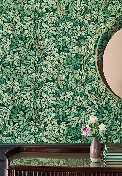 Fornasetti Wallpaper, Jane Clayton, Wallpaper Australia, Morris Wallpapers, Cole And Son Wallpaper, Antique Wallpaper, Interior Wallpaper, Antique Keys, Forest Wallpaper