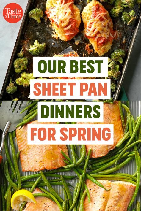 Our Best Sheet Pan Dinners for Spring Spring Crockpot Dinner, Dinner Spring Recipes, Sheet Pan Dinners Dairy Free, Spring Dinner Recipes Families, Easy Vegan Meals Healthy, Spring Time Meals, Spring Recipes Healthy, Spring Meal Prep, Easy Spring Meals