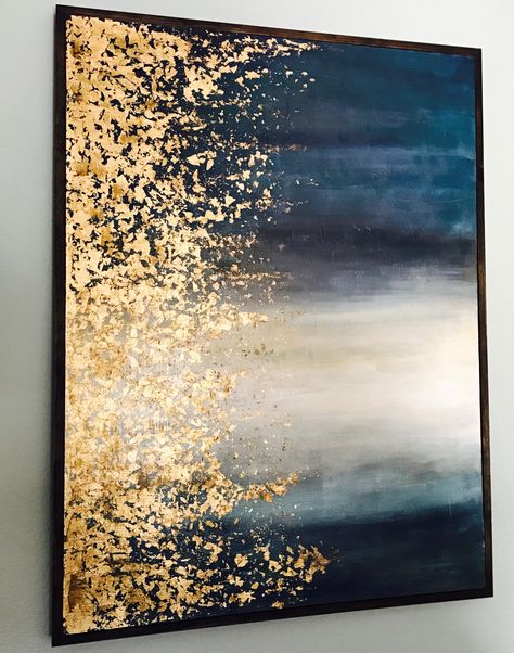 Gold Leaf Art Bild Gold, Peisaj Abstract, Painting With Gold, Art Deco Paintings, Board Room, Gold Leaf Art, Soyut Sanat Tabloları, Gold Leaf Painting, 수채화 그림