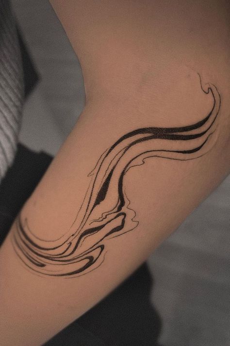 Swirl Tattoo, Abstract Tattoos, Water Tattoo, Wave Tattoo, Female Tattoo, Abstract Tattoo, Tattoos Ideas, Tattoo Idea, Tattoo Inspo