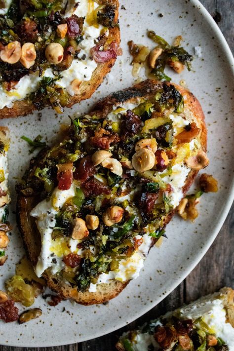 Toast With Burrata, The Original Dish, Brussels Sprout, Cultural Celebration, Low Carb Paleo, Perfect Appetizers, Toast Recipes, Brussel Sprouts, Appetizer Snacks