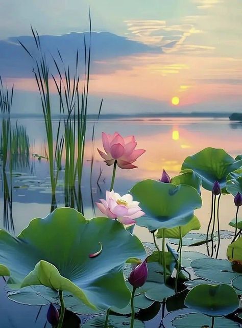 Lotus Pond Photography, Illustrators Portfolio, Beautiful Nature Photography, Lotus Flower Wallpaper, Globe Flower, Lotus Flower Pictures, Drawing Scenery, Mood Vibes, Nature Background Images