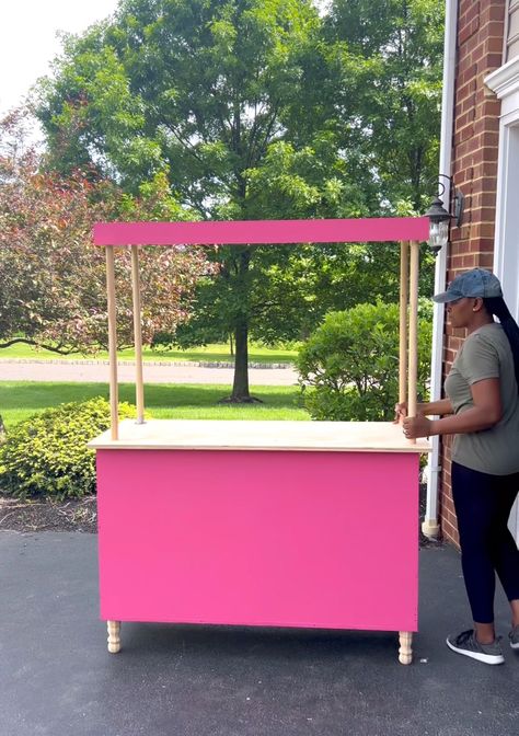 How to make a DIY Dessert Cart - One Handy Momma Diy Gelato Cart, Diy Bakery Cart, Diy Snack Cart, Diy Dessert Cart, Ice Cream Cart Diy, Diy Ledge, Diy Cart, Dessert Cart, Snack Cart