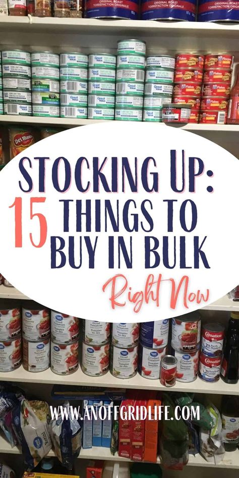 Stocking Up: What to Buy in Bulk Right Now - An Off Grid Life Dog Feeding, Things To Buy In Bulk, Surprising Facts, Real Ingredients, Everyday Basics, What To Buy, Off Grid Living, Off Grid, Pantry Organization