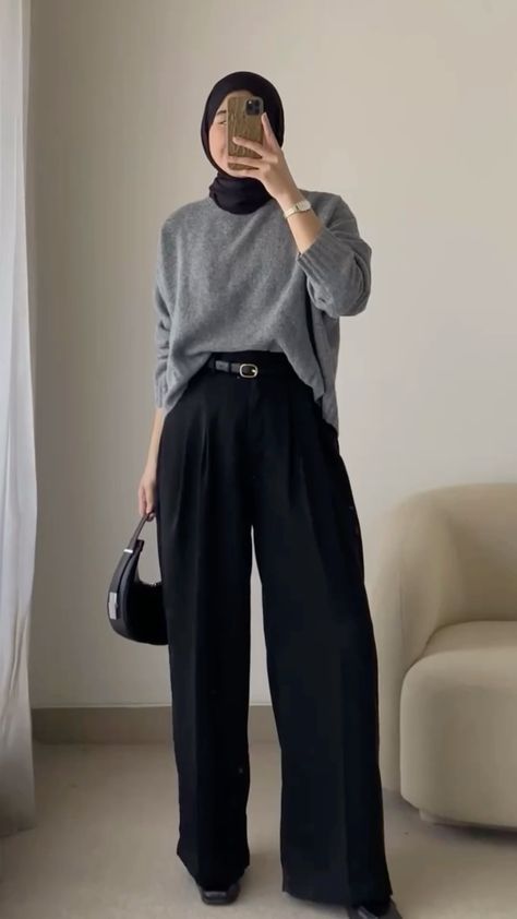 Casual Outfit For College, Outfit For College, Modest Work Outfits, University Office, Outfit Hijab Casual, Modest Casual, Simple Casual Outfits, Modest Casual Outfits, Mix Match Outfits