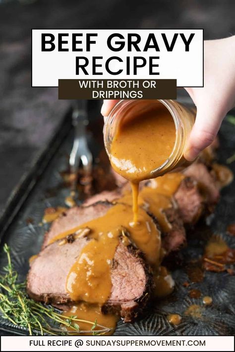 Brown Gravy Recipe Gravy For Beef Roast, Beef Gravy Recipe From Drippings, Pot Roast Gravy From Drippings, Gravy With Beef Broth, Beef Gravy Recipe Easy, Gravy For Beef, Roast Beef Gravy Recipe, Beef Gravy From Drippings, Beef Broth Gravy