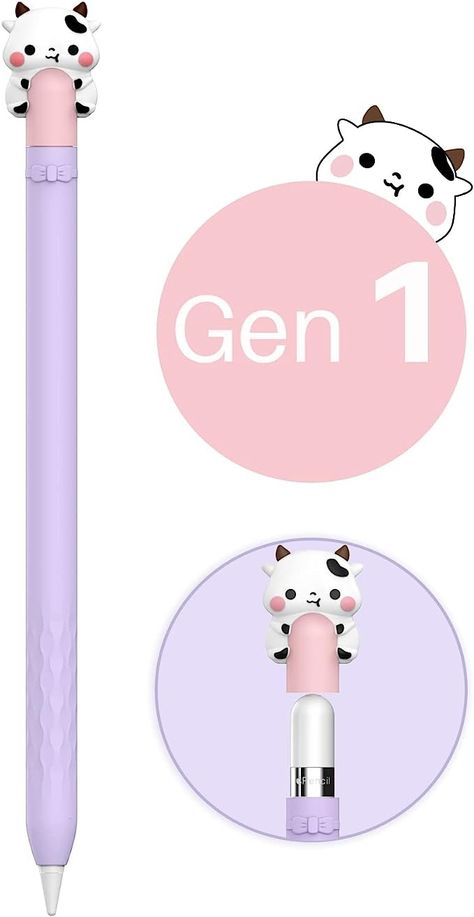 Amazon.com: NIUTRENDZ Cute Cow Apple Pencil Case for Apple Pencil 1st Generation Case Silicone Protective Cover Sleeve Skin Accessories (Pink) : Electronics Apple Pencil 1st Generation Case, Cute Apple Pencil Case, Ipad Pencil Case, Pink Electronics, Apple Pencil Cover, Apple Pencil 1st Generation, Apple Pencil 2nd Generation, Apple Pencil Case, Pencil Accessories