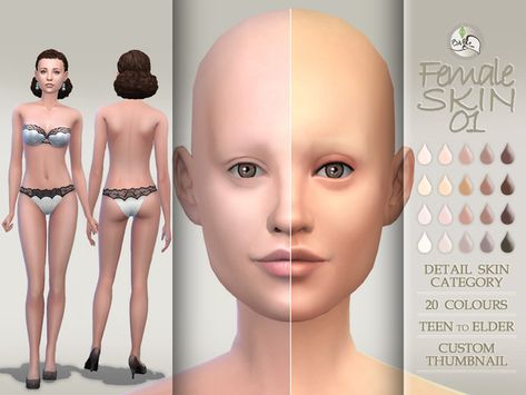 Sims 4 Skin Female, Sims 4 Skin Cc, Sims 4 Girl, Sims 4 Cc House, Sims 4 Skin Details, Sims 4 Genetics, Sims Makeup, Sims 4 Skin, The Sims 4 Skin