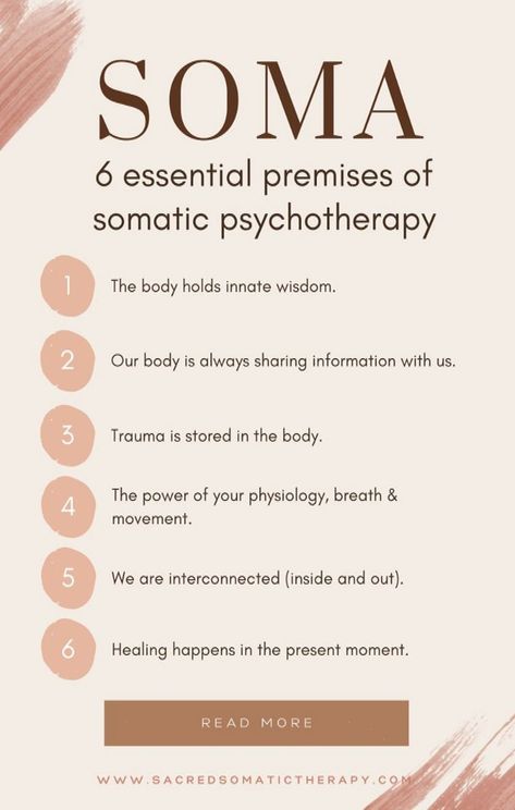 What is somatic therapy all about? With somatic therapy, we listen to the wisdom of the body to release tension, trauma, and stress, leading to improved emotional and physical well-being. Click through to the blog to learn 6 Essential Premises of Somatic Therapy. #Yoga #Unleashing #HealthyLifestyle #Practice #Embodied #Within #the #HealthyLiving #Wisdom #Through #Somatic #FitLife Somatic Experiencing Therapy, Somatic Stretching, Somatic Therapy Exercises, Somatic Release, Somatic Workout, Somatic Exercise, Somatic Yoga, Somatic Healing, Learning Psychology