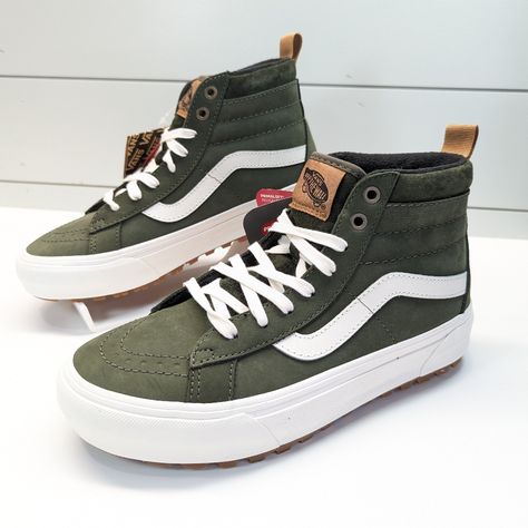 Vans Sk8-Hi Top Mte-1 Grape Leaf Green Olive Leather Suede Nubuck Primaloft Ultracush Sneakers Model # Vn0a5hzy6jn Size Men's 6.5 Women's 8 Please Check All Photos!!! Photo May Be A Slight Difference In Color Due To Lighting. Brand New Without A Box. I Ship The Same Day Or The Next Business Day. Vans Sk8 Hi Outfit Woman Winter, Vans Sk8 Hi Outfit Woman, Vans Sk8 Hi Outfit, Sk8 Hi Outfit, Vans Green, Green Vans, Grape Leaf, Shoes Vans, Vans Sk8 Hi