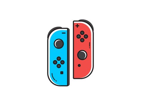 Nintendo Switch by Manali on Dribbble Nintendo Logo Tattoo, Nintendo Switch Controller Drawing, Nintendo Switch Clipart, Nintendo Switch Printables, Nintendo Switch Sketch, Nintendo Switch Illustration, Nintendo Switch Tattoo, Nintendo Switch Aesthetic Wallpaper, Nintendo Switch Drawing