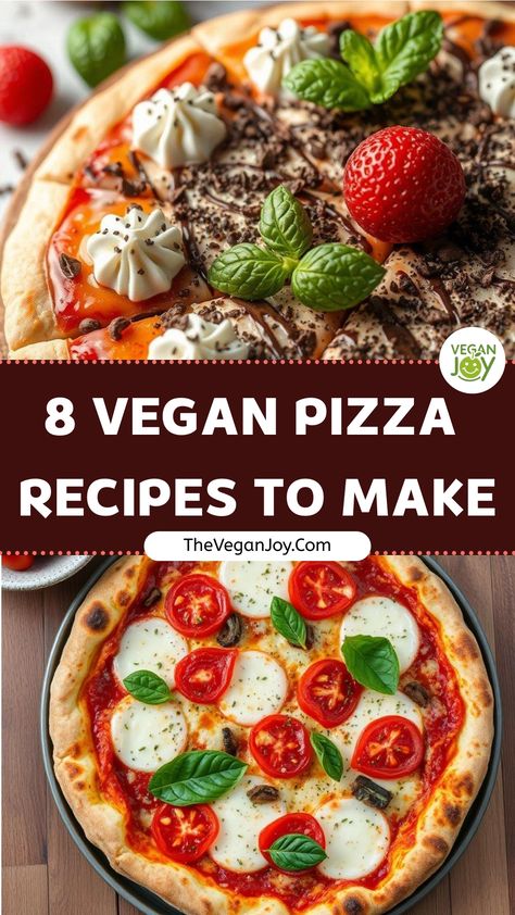 From classic to creative: 8 vegan pizzas to expand your culinary horizons Vegan Dessert Pizza, Vegan Pizza Ideas, Vegan Pizza Sauce, Vegan Pizza Recipes, Taco Bell Recipes, Ube Recipes, Vegan Pizza Recipe, Bbq Jackfruit, Vegan Wine