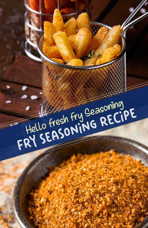 This Hello Fresh Fry Seasoning copycat recipe brings a delicious blend of savory and mildly spicy flavors to your homemade dishes. Easy to make and customizable, this versatile seasoning can be used in various recipes, from classic French fries to grilled meats and roasted vegetables. Fry Seasoning Hello Fresh, Homemade French Fry Seasoning, Hello Fresh Fry Seasoning Recipe, French Fry Seasoning Recipe Spices, French Fries Seasoning Recipes, Copycat Hello Fresh Recipes, Copycat Hello Fresh, French Fry Seasoning Recipe, Fry Seasoning Recipe