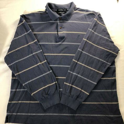 Aesthetic Clothes Men, Polo Shirt Outfits, Collar Shirt Men, University Outfit, Thrifted Outfits, Striped Polo Shirt, Men's Apparel, Mens Shirt Dress, Collar Shirts