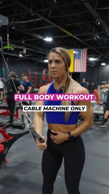 Cable Shoulder Workout Gym, Workouts With Cable Machine, Nikkiey Stott Workout, Cable Weight Machine Workout, Full Body Cable Workout, Cable Full Body Workout, Arm Workout Cable Machine, Full Body Cable Machine Workout Women, Cable Machine Back Workout