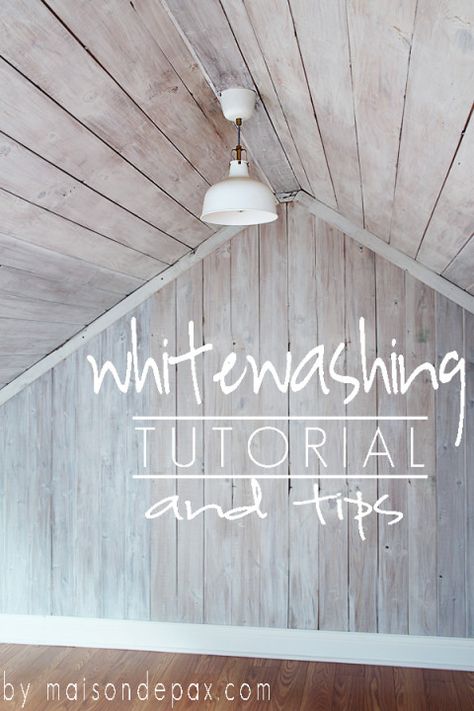 A clear tutorial and helpful tips on how to give wood a bright, beautiful whitewash... at www.maisondepax.com Casa Container, Whitewash Wood, Crown Molding, Remodel Bedroom, Cool Stuff, Painting Tips, My New Room, Wood Paneling, White Wash