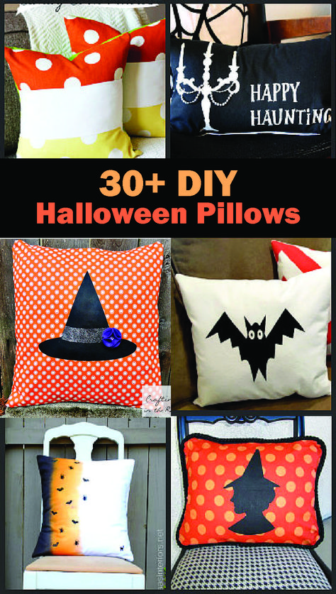 DIY Halloween pillows Halloween Pillows To Sew, Halloween Pillow Covers Diy, Diy Halloween Fabric Crafts, Halloween Pillow Diy, Diy Halloween Pillow, Halloween Pillows Diy, Primitive Fall Decorating, Pillows To Make, Diy Halloween Witch