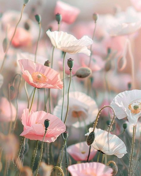 Inspo For Painting, Iceland Poppies, Flowers To Draw, Icelandic Poppies, Enchanted Cottage, Garden Photography, Enchanted Garden, Pastel Shades, Watercolor Inspiration