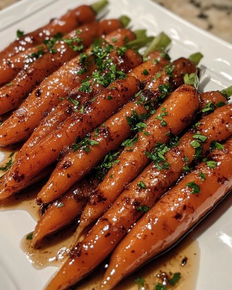 🥕🍯 Brown Sugar Glazed Carrots 🥕🍯 Ingredients: 1 lb carrots, peeled and cut into 1/4-inch rounds 2 tablespoons unsalted butter 1/4 cup brown sugar, packed 1/4 teaspoon ground cinnamon (optional) 1/4 teaspoon salt 1/8 teaspoon black pepper 1 tablespoon chopped fresh parsley (for garnish, optional) Instructions: Cook the Carrots: In a medium-sized saucepan, bring water to a boil. Add the sliced carrots and cook for 6-8 minutes until tender but not mushy. Drain and set aside. Make the Glaze: ... Cinnamon Roasted Carrots, Brown Sugar Butter Carrots, Cooked Carrots With Brown Sugar, Brown Sugar Glazed Carrots Stove Top, Cinnamon Carrots Brown Sugar, Sweet Carrots Brown Sugar, Carrots Brown Sugar, Carrot Recipes Side Dishes, Cooked Carrots