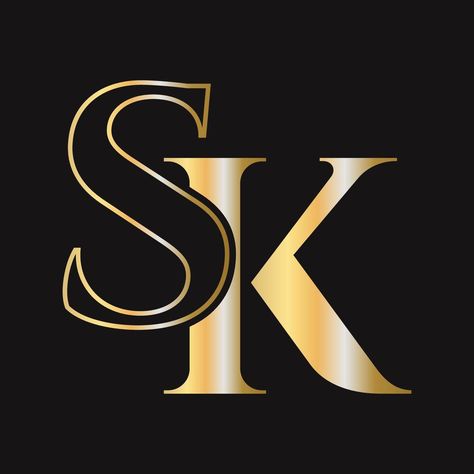 Monogram SK Logo Design. KS Logotype Sk Logo Design, Sk Edit, Logo Sk, Ks Logo, Black Color Images, Sk Logo, Name Symbols, Oneplus Wallpapers, Edit Logo