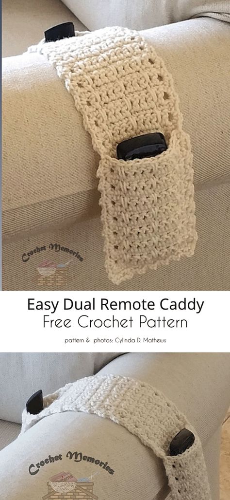 Gift Ideas For Him, Free Crochet Patterns - Your Crochet Remote Caddy, Crochet Geek, Crochet Simple, Crochet For Home, Crochet Home, Loom Knitting, Crochet Hat, Crochet Accessories, Crochet For Beginners