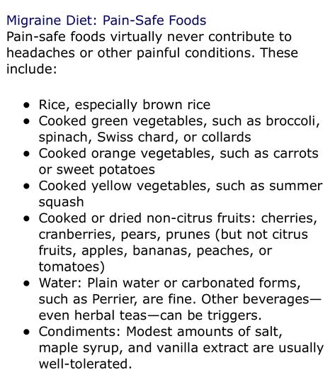 Migraine. Safe foods list Diet For Migraine Sufferers, Migraine Relief Food, Migraine Foods To Eat, Migraine Diet Plan Food Lists, Headache Food, Foods For Migraines, Migraine Diet, Yellow Vegetables, Migraine Prevention