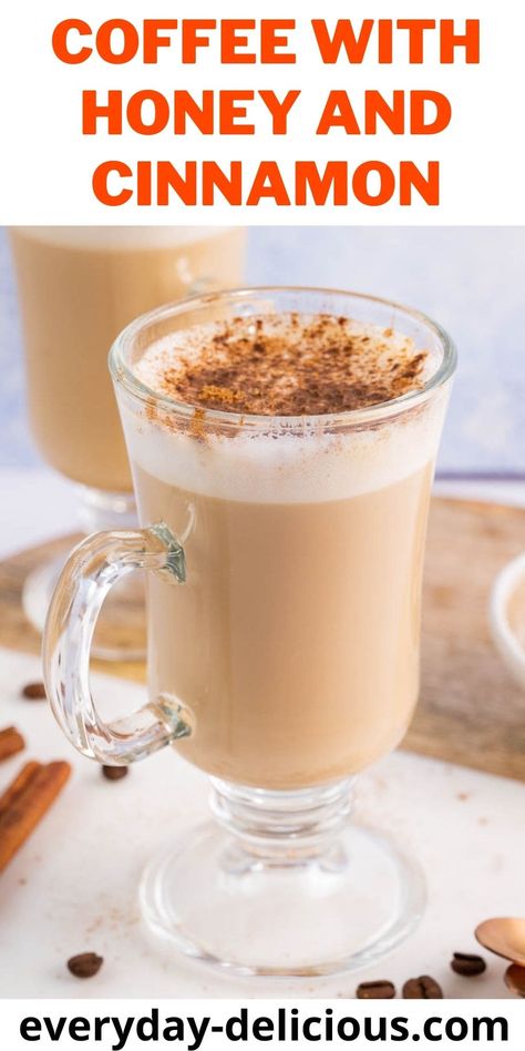 Coffee with Honey and Cinnamon (Cafe con Miel) - Everyday Delicious Honey Cinnamon Coffee, Coffee With Honey, Coffee Banana Smoothie, Coffee Calories, Honey Coffee, Healthy Nutrition Plan, Honey Cinnamon, Cinnamon Coffee, 140 Pounds