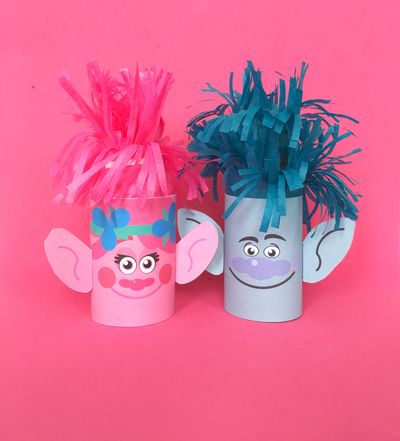 Poppy Craft For Kids, Poppy Craft, Movie Crafts, Trolls Birthday Party, Toilet Paper Crafts, Troll Party, Toilet Paper Roll Crafts, Paper Roll Crafts, Cheap Things