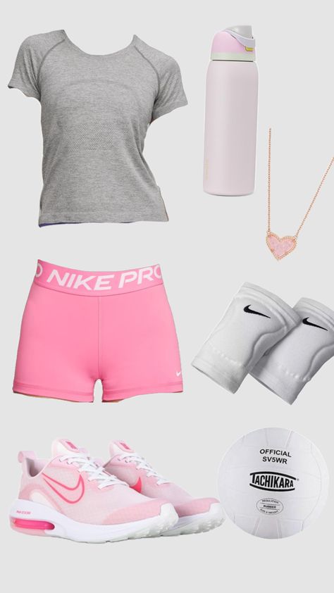 Pink Volleyball, Volleyball Outfit, Volleyball Outfits, Volleyball, Sport Outfits, Workout Clothes, Sports, Pink, How To Wear