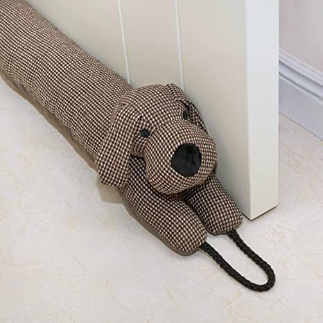 Nude Decor, Under Door Draft Stopper, Door Blocker, Door Draught Excluder, Door Snake, Draft Blocker, Door Draft Stopper, Dog Brown, Brown Autumn