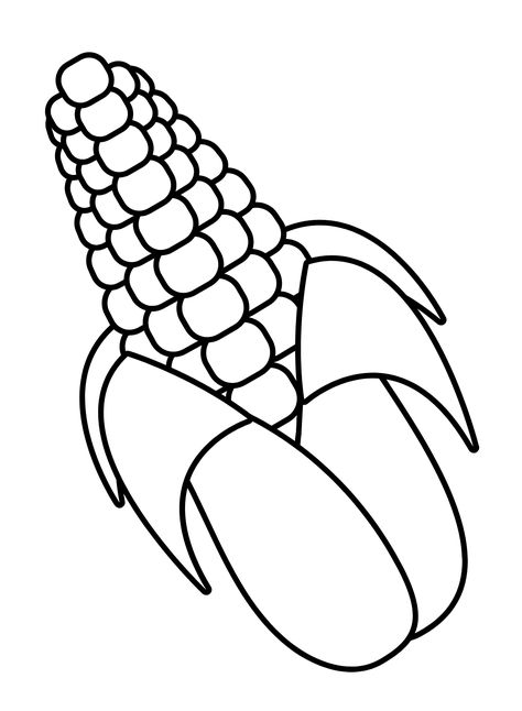 Corn Drawing, Rainbow Corn, Ninjago Coloring Pages, Vegetable Coloring Pages, Pokemon Coloring Pages, Coloring Page Ideas, Pokemon Coloring, Fall Coloring Pages, Corn On Cob