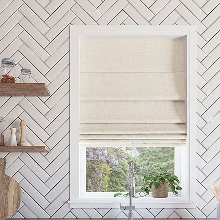 Blinds For Bathroom Windows, Roman Shades For Doors, Blackout Roman Shades, Door Shades, Fabric Roman Shades, Cordless Roman Shades, Bathroom Blinds, Sun Zero, Blackout Shades