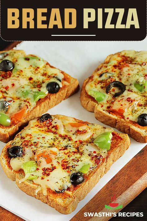 Make delicious Bread pizza under 15 mins! I share 3 ways to make it - in the oven, air fryer and griddle Bread Snacks Recipe, Bread Pizza Recipe, Pizza Oven Recipes, Bread Cheese, Indian Vegetarian Recipes, Make Bread, Bread Snacks, Healthy Pizza, Food Recipes Vegetarian