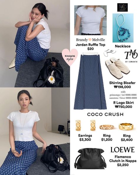 Jennie Style Outfits Casual, Jennie Outfits Casual, Jennie Casual Outfit, Jennie Fashion Style, Kim Jennie Outfits Casual, Jennie Fits, Jennie Fashion, Jennie Style, Kpop Closet