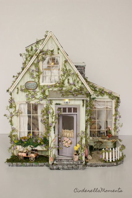 Cinderella Moments, Witch Cottage, Doll House Plans, Victorian Dollhouse, Miniature Houses, Sims House, Fairy Houses, Shabby Chic Style, Fairy House