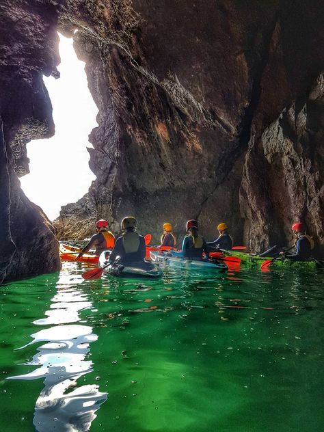 The Irish Experience | Outdoor Adventure Activities & Tours Ireland | Sea Cave Kayaking Tours in Ireland's Ancient East Wexford Ireland, Outdoor Adventure Activities, Sea Cave, Cave Tours, Adventure Tourism, Sea Kayaking, Hidden Beach, Adventure Activities, The Hook