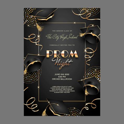 Prom Invites, Prom Tickets, Prom Posters, Farewell Party Invitations, Post Prom, Gala Invitation, Invitation Graduation, Mobile Banner, Bullet Journal Cover Ideas