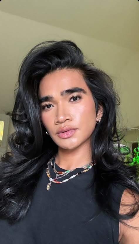 Bretman Rock Hairstyle, Bretman Rock Long Hair, Bretman Rock Aesthetic, Bretman Rock Hair, Nb Hair, Queer Haircut, Pretty Hair Cuts, Grad Hair, Bretman Rock