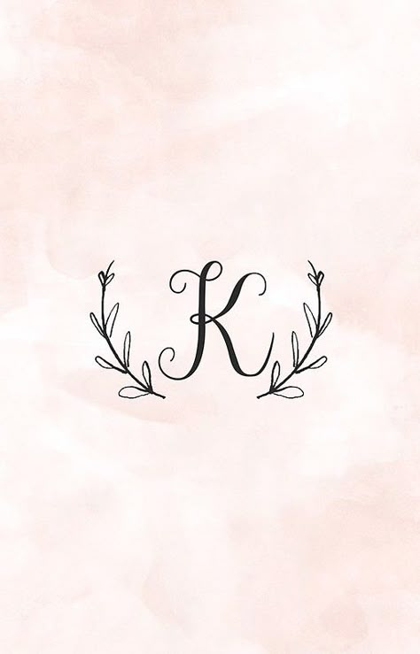 laurel monogram letter K K Profile Picture Letter, K Pictures Letter, K Alphabet Wallpaper, Intial K, K Wallpaper Letter Aesthetic, K Letter Wallpaper, K Wallpaper Letter, Letter K Wallpaper, K Tattoos