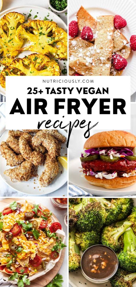 Low Calorie Vegetarian Air Fryer Recipes, Vegetarian Recipes For Air Fryer, Dinner Ideas Air Fryer Vegetarian, Air Fryer Dinner Vegetarian, No Oil Air Fryer Recipes, Easy Vegan Air Fryer Meals, Wfpb No Oil Air Fryer Recipes, Best Vegan Air Fryer Recipes, Low Carb Vegan Air Fryer Recipes