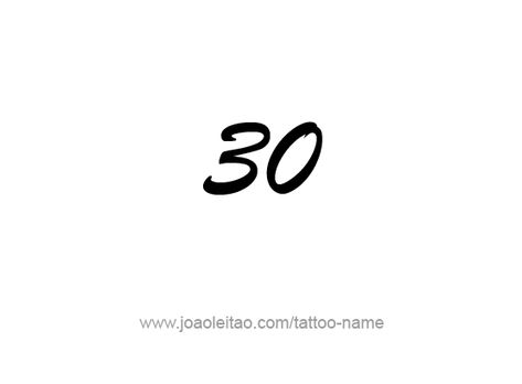 Tattoo Design Number Thirty Number 30 Tattoo, 30 Tattoo Number, Tattoos With Names, Number Tattoo Fonts, Fonts For Logos, Top Free Fonts, 30 Number, Bold Script Font, Number Tattoo