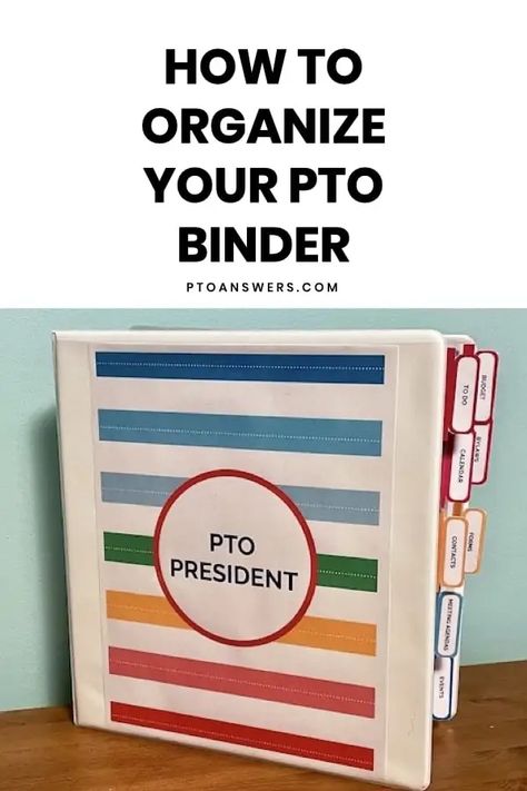 Let's take your mess of PTO papers and records and turn them into an organized binder and powerful planner that'll make your term so much easier! Great read for all PTO / PTA officers and committee chairs! Get To Know Your Pto, Ptsa Bulletin Board Ideas, Pta Sign Up Poster, Pto Tshirts Design, Back To School Pto Ideas For Teachers, Pta Templates Free Printable, High School Pto Events, Home And School Fundraiser, Pta Secretary Binder