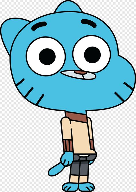 Gumball Party, Darwin Watterson, Blue Cartoon Character, Gumball Watterson, Brown Cartoon, Cartoon Character Illustration, Colored Characters, Cartoon Party, Cartoon Network Characters