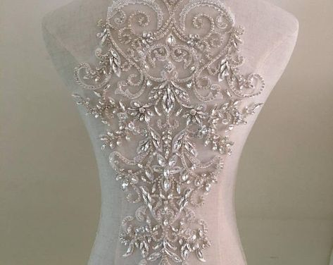 Bodice Applique, Rhinestone Collar, Bridal Applique, Amazing Lace, Rhinestone Appliques, Necklace Bridal, Beaded Bodice, Bridal Sash, For Wedding Dress