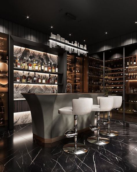 Modern Home Bar Designs Luxury, Home Bar Designs Luxury, Contemporary Home Bar Designs, Bar Room Design, Luxury Bar Design, Modern Home Bar Designs, Bar Lounge Room, Bar Counter Design, Modern Home Bar