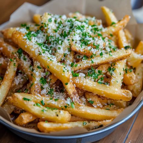 1. Introduction to Truffle Parmesan Fries 1.1. What Are Truffle Parmesan Fries? Truffle Parmesan Fries are a gourmet twist on the classic French fry. They combine crispy, golden fries with ... Read more Truffle French Fries, Truffle And Parmesan Fries, Gourmet French Fries, Fancy French Fries, How To Make Truffle Fries, Truffle Parmesan Fries, Gold Potato Fries, Truffle Fries Aesthetic, Air Fryer Truffle Fries