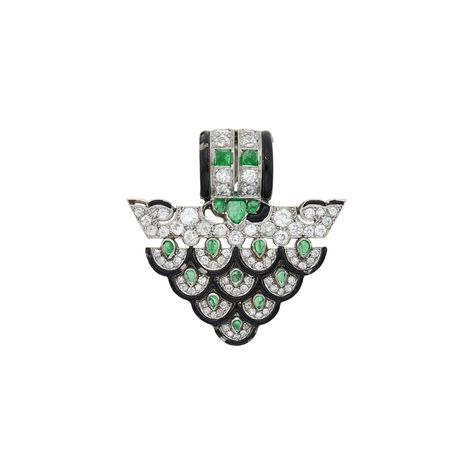 Diamond Sketch, Art Deco Brooch, Chinese Jewelry, Emerald Jewelry, Jewelry Pendant, Art Deco Jewelry, Gorgeous Jewelry, High Jewelry, Black Enamel