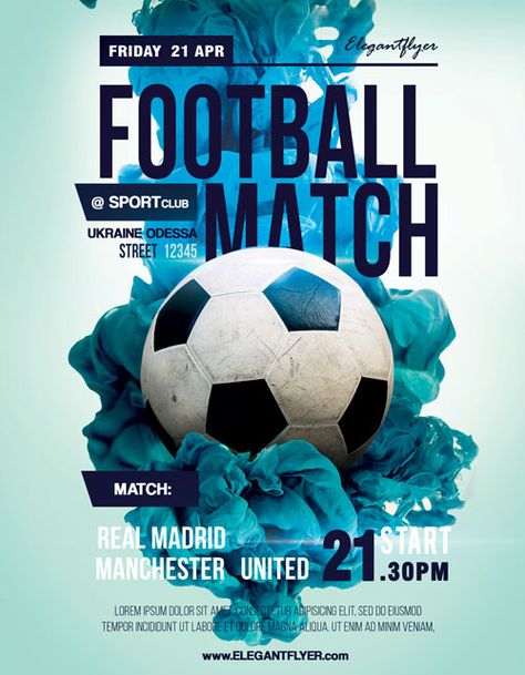 Soccer Match Free Sport Flyer Template - http://freepsdflyer.com/soccer-match-free-sport-flyer-template/ Enjoy downloading the Soccer Match Free Sport Flyer Template created by Elegantflyer!   #Bar, #Beer, #Game, #Live, #Livestream, #Match, #Pub, #Racing, #Soccer, #Sport, #Sports, #Sportsbar, #Tv Sport Flyer, Neon Poster, Sport Posters, Promo Flyer, Corporate Event Design, Soccer Tournament, Free Psd Flyer Templates, Sports Templates, Free Psd Flyer