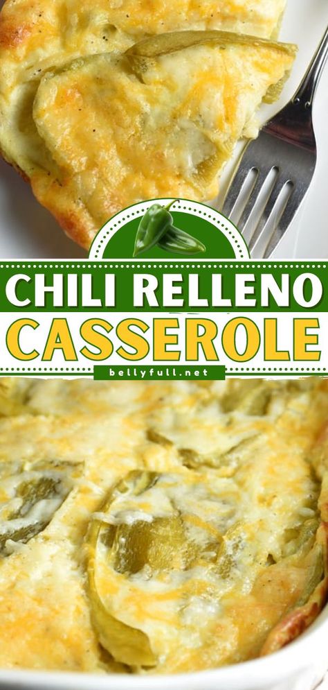 Chili Relleno Casserole, breakfast casserole, brunch recipes Stuffed Chili Relleno Recipe, Chile Relleno Casserole Recipe, Chile Relleno Recipe, Chili Relleno Casserole, Relleno Casserole, Chile Relleno Casserole, Chili Relleno, Chimichurri Recipe, Puffy Clouds